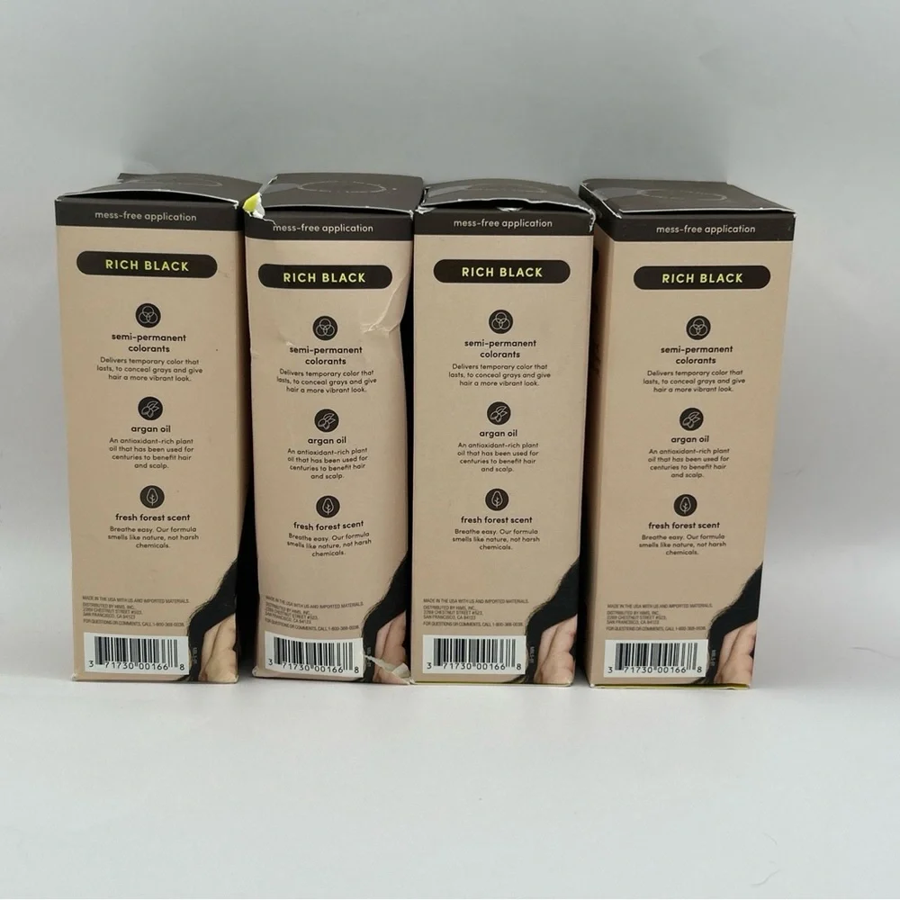 4X Hims Under Cover Hair Color & Conditioner Rich Black 5 fl oz New